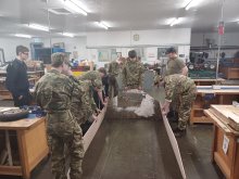 FINN, YEAR 10 CADET, LEADS BOAT BUILDING SESSION FOR ROYAL NAVY CCF