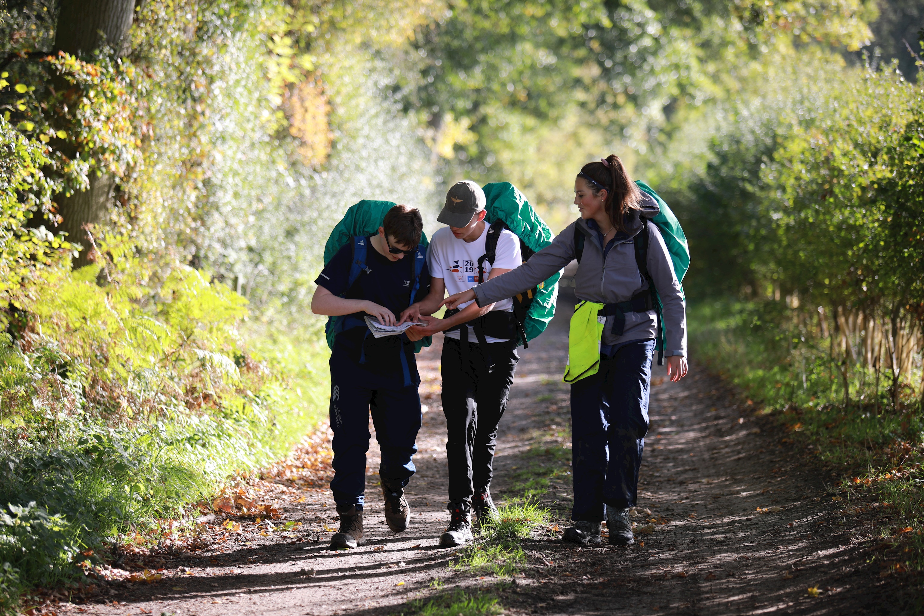 Students walking during Duke of Edinburgh Expedition 